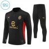 AC Milan Trainings Sweatshirt Quarter-zip 2024-25 Zwarte - Kids